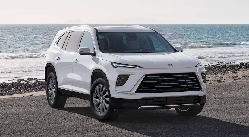 2026 Buick Enclave SUV in white at McGuire Buick GMC