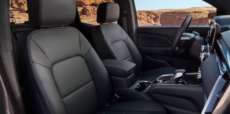 2026 GMC Canyon interior front seats with center console and shifter